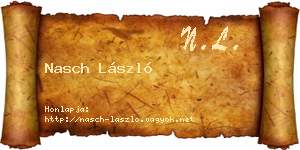 Nasch László névjegykártya